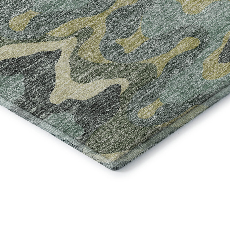 Tapis sauge de qualité supérieure Prisco, Rond 8 pi