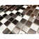 1" x 1" Metal and Glass Grid Mosaic Wall Tile