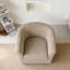 Faux Leather Swivel Barrel Chair-368097829