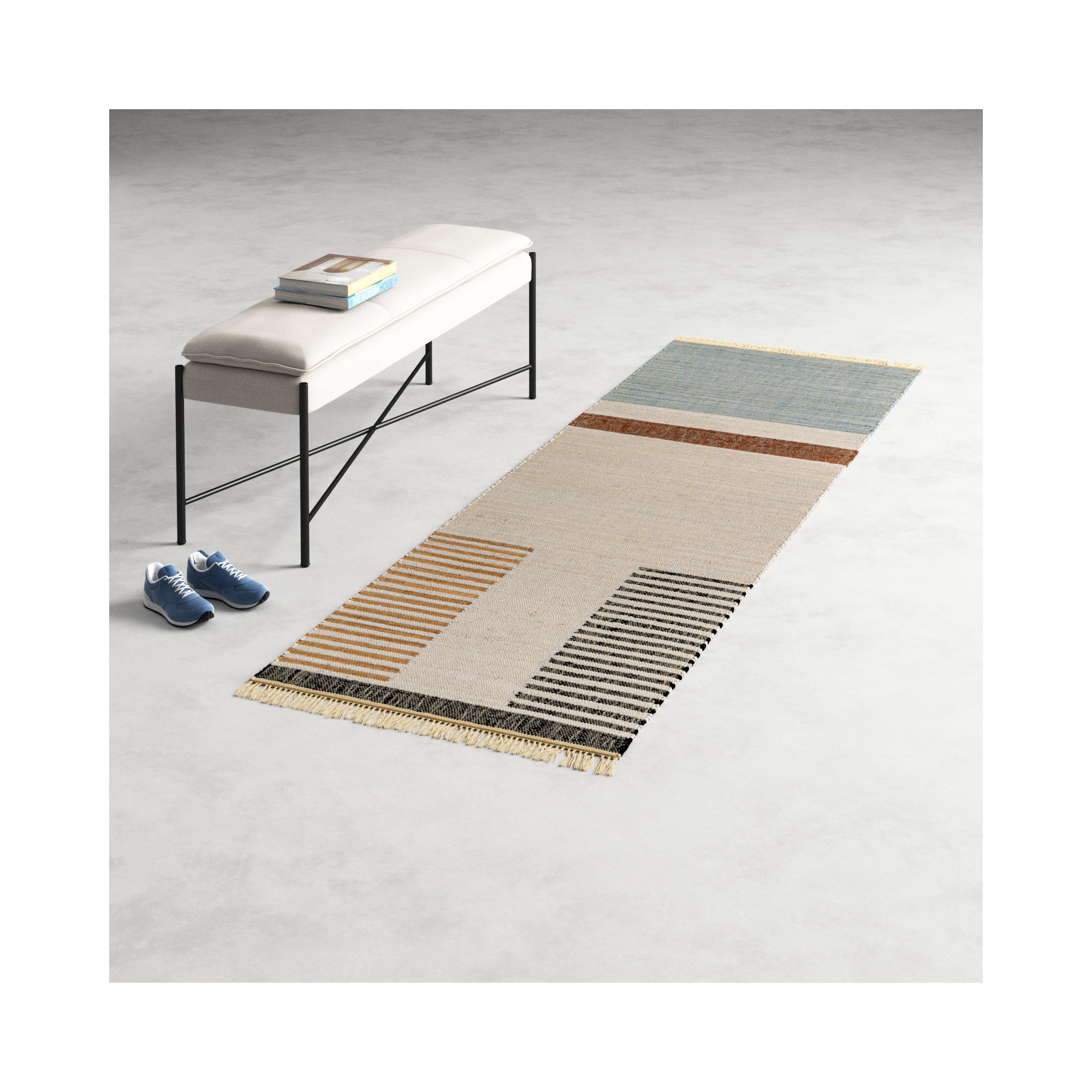 Avenue Handmade Cotton Rug, Runner 2'6" x 8'