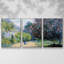 Parc Monceau, 1876, reproduction sur toile 3 pièces-651610054-651610049