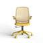 Chaise de travail ergonomique en filet avec accoudoirs rabattables et support lombaire pour petits espaces-1161967630