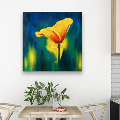 Superb contrast flowers - 32"x32" art on canvas