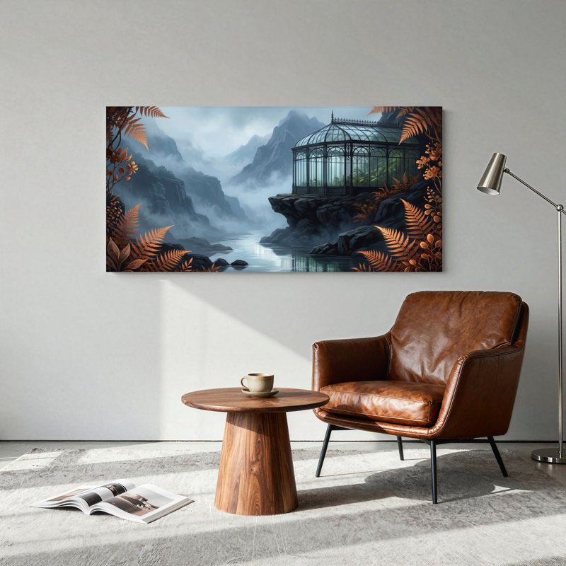 Ensemble d'une toile murale Jardin mystique, L 46 po x H 24 po, Toile tendue
