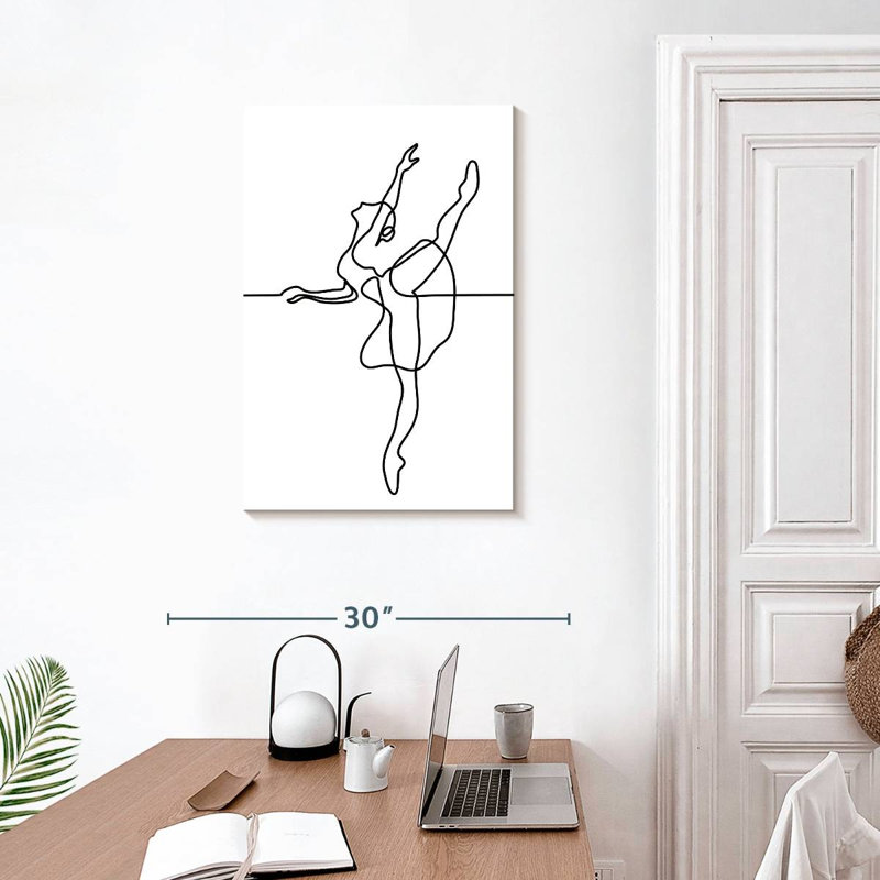 Danseuse de ballerine Enn One Line, H 30 po x l 20 po