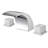 Sumerain Widespread Waterfall Bathroom Faucet,Modern 2-Handle Deck Mount Sink Faucet with Disc Cartridge, Chrome Finish