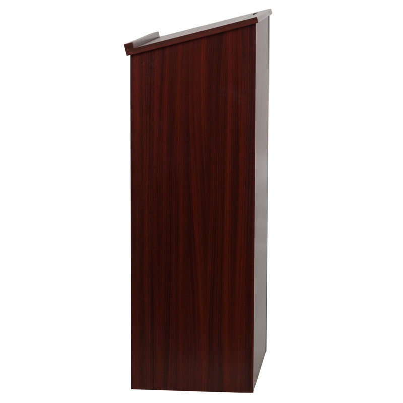 Mahogany Finish Adjustable Shelf Standing Lectern