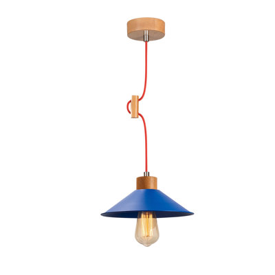 1 - Light Brown/Red Single Pendant