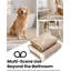 Ensemble de tapis de bain gaufré, ensembles de tapis de salle de bain antidérapants 2 pièces, tapis de bain long ultra absorbant pour décor de salle de bain chic, tapis de sol lavables à la machine