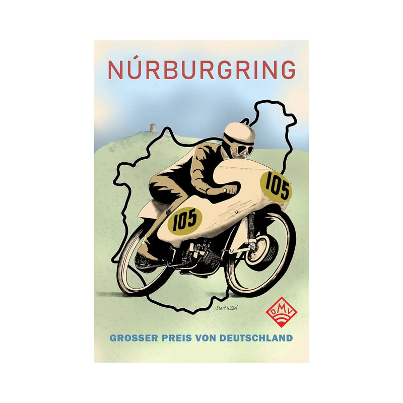 Nurburgring Motor Racing 1949 1 Piece Wall Art on Canvas, 30.48cm H x 20.32cm W x 1.91cm D, Wrapped Canvas