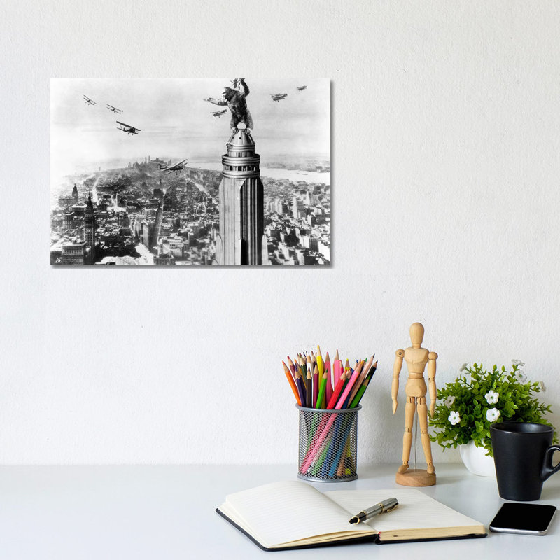 «King Kong», 1933, reproduction d'art graphique sur toile tendue, H 8 po x l 12 po x P 0,75 po
