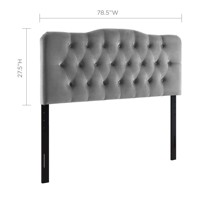 Tabouret de bar et de comptoir rembourré en bois massif Annabel, Gris, Roi