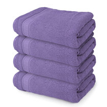 Essential Cotton 6-Piece Bath Towel Set - Lands' End - Purple