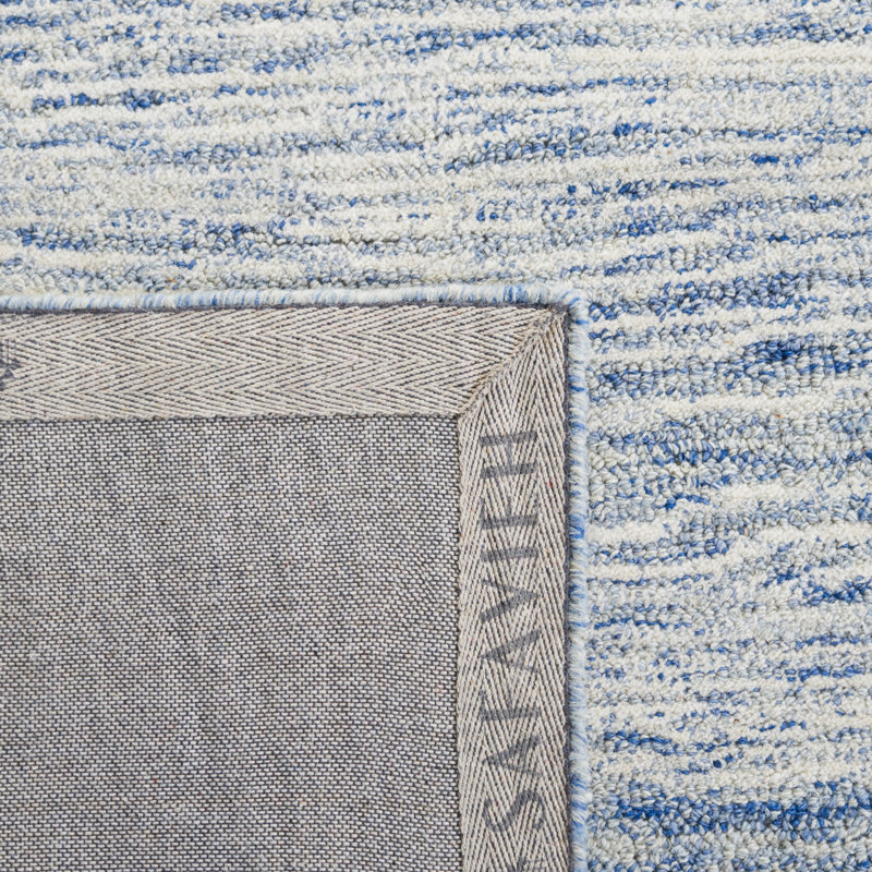 Tapis abstrait en laine et coton touffeté à la main Ameelia, Rectangle 8 pi x 10 pi
