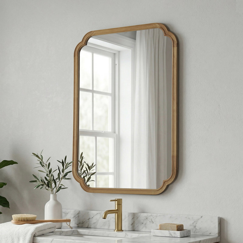 Miroir mural Ali, 1, Bois naturel, 40 po x 28 po