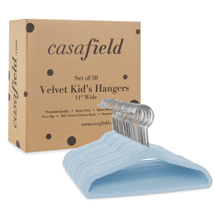 Casafield 50 Velvet Baby Hangers - 11 Size for Infant & Toddler