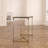 Ozzy Gold Metal Console Table with Mirrored Top and Acrylic Legs 44" x 19" x 32"-110867531
