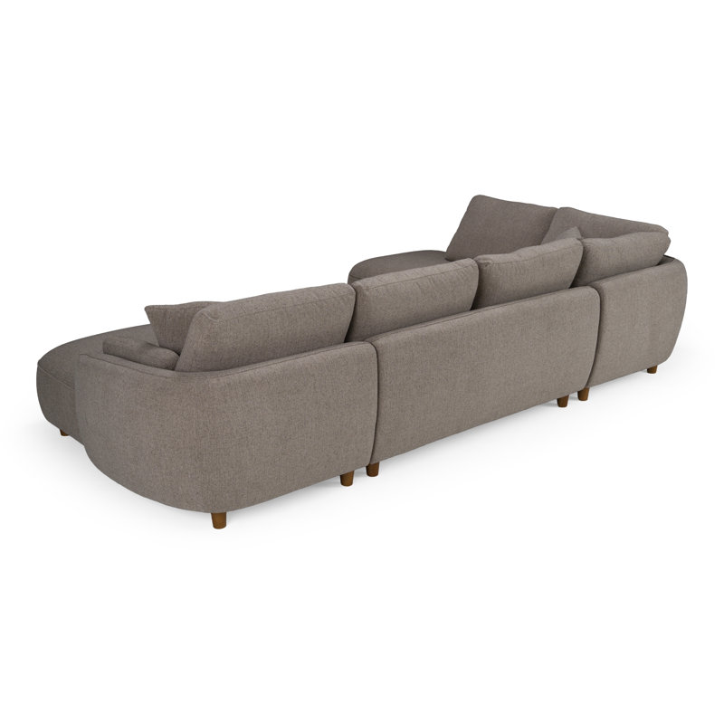 Canapé modulaire en U gris Joslin