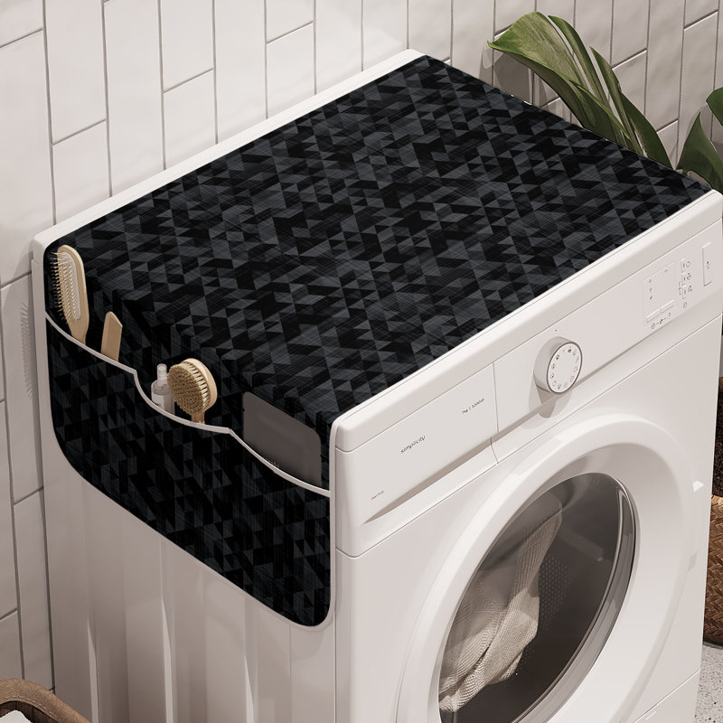 Ensemble de 2 bacs à linge géométriques gris anthracite de 47 po x 18,5 po East Urban Home