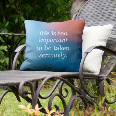 Outdoor Reversible Throw Pillow