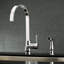 Robinet de cuisine à fixation sur comptoir à 2 trous avec douchette latérale Kingston Brass Concord-29484988