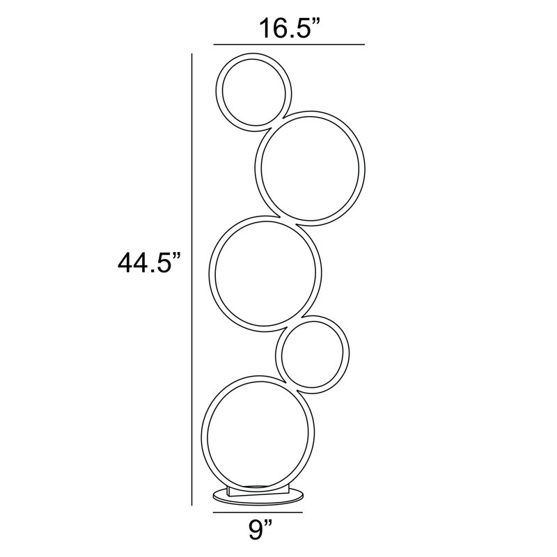 44.75'' LED Novelty Floor Lamp, White