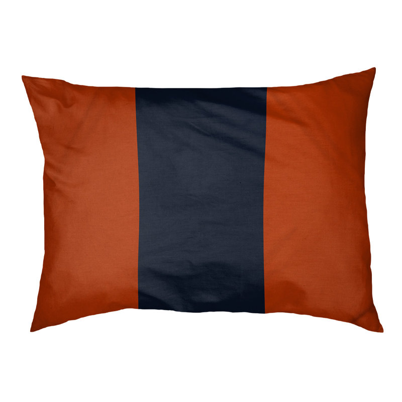 Coussin Atlanta, Petit (l 28 po x P 18 po x H 6 po), Orange/Navy