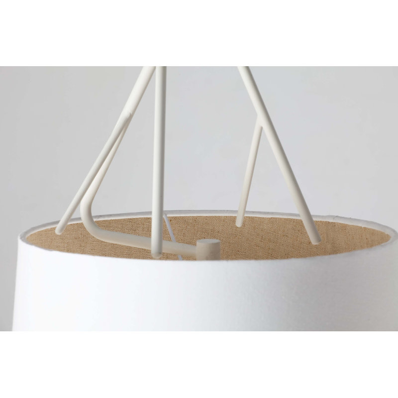 Marez 1 - Light Drum Pendant, White