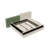 Contemporary Special-Shaped Fully Upholstered Bed With Deep Button Tufting And Storage Compartments In Rails And Footboard,No Box Spring Needed,,Beige