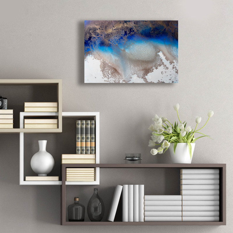  «Turning Tides» par Petra Meikle de Vlas, art mural en verre acrylique, 24 po x 16 po, H 16 po x l 24 po