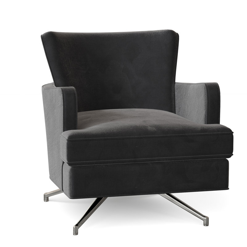 Fauteuil pivotant l 28,5 po Kyle, Paille 3162, Nickel