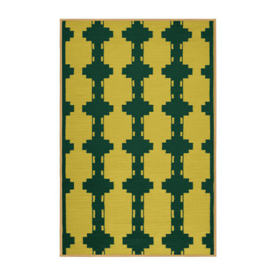 Tapis brun treillis lavable à la machine
