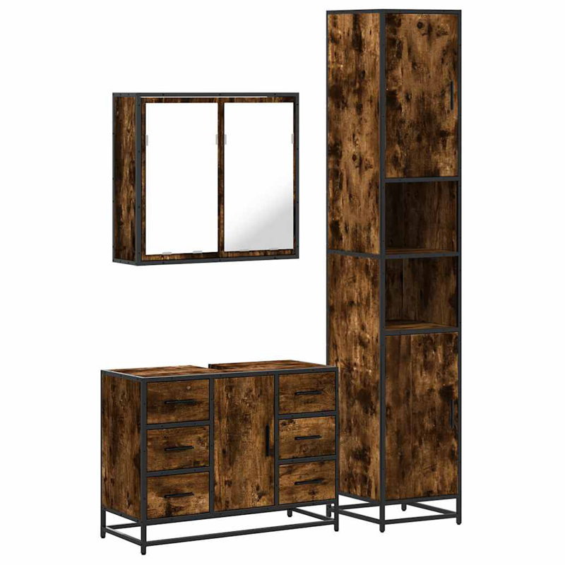 Anaeli Bathroom Furniture Suite, Dark Wood