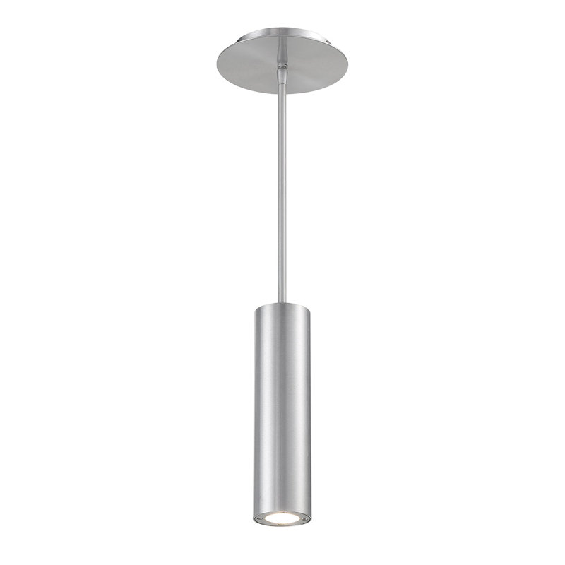 Luminaire suspendu d'extérieur à DEL intégré de calibre 1 H 10 po Caliber, Aluminium brossé