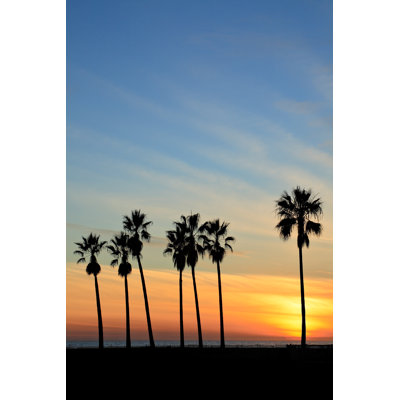 Venice Beach Sunset by S. Greg Panosian - Wrapped Canvas Print