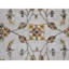 Tapis oriental ivoire et moelleux noué à la main 4 pi x 6 pi Rajasthan ivoire en laine et en soie à motif floral 98A51C1B1B394FB28CC5849AAE827810