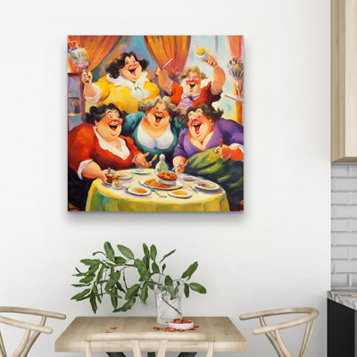 The buffet - 32"x32" art on canvas