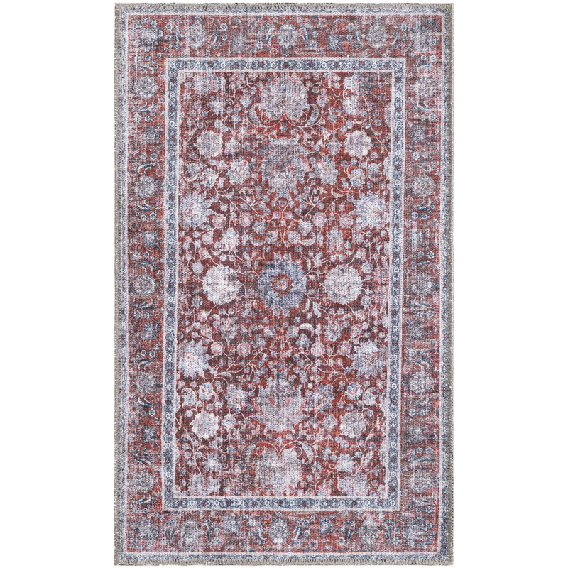 Tapis Samarth Thorine, Rouge, Rectangle 2 pi x 3 pi 1 po