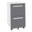 Armoire de base double en bois massif gris clair Shaker