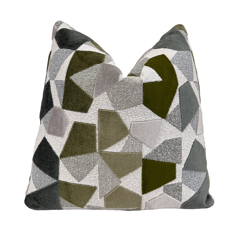 Housse de coussin en velours Green Fragments, 22