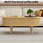 Table basse cannelée à plateau relevable avec compartiment caché pour la maison et le bureau-1431787790