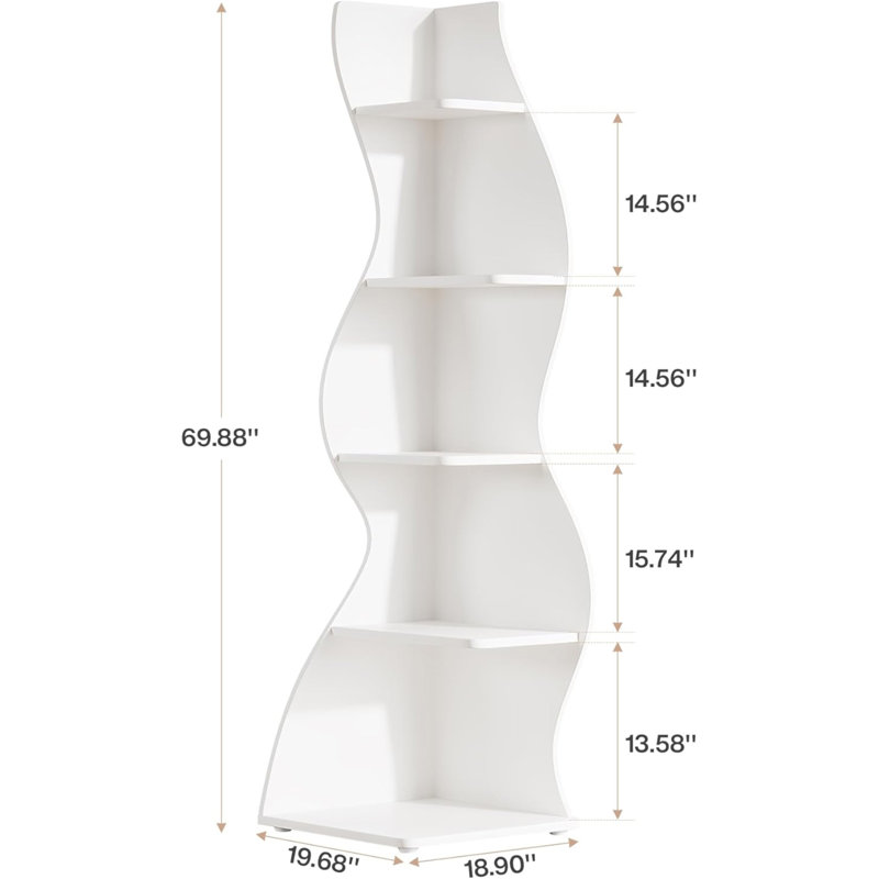 Étagère d'angle et support pour plante à 5 niveaux 69,8 po