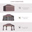 Villarreal 4m x 3m Aluminium Patio Gazebo