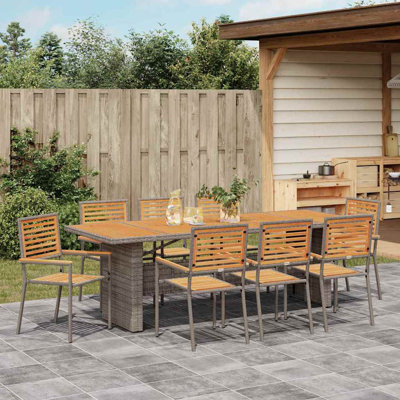 8 - Person Patio Dining Set Rectangular Table
