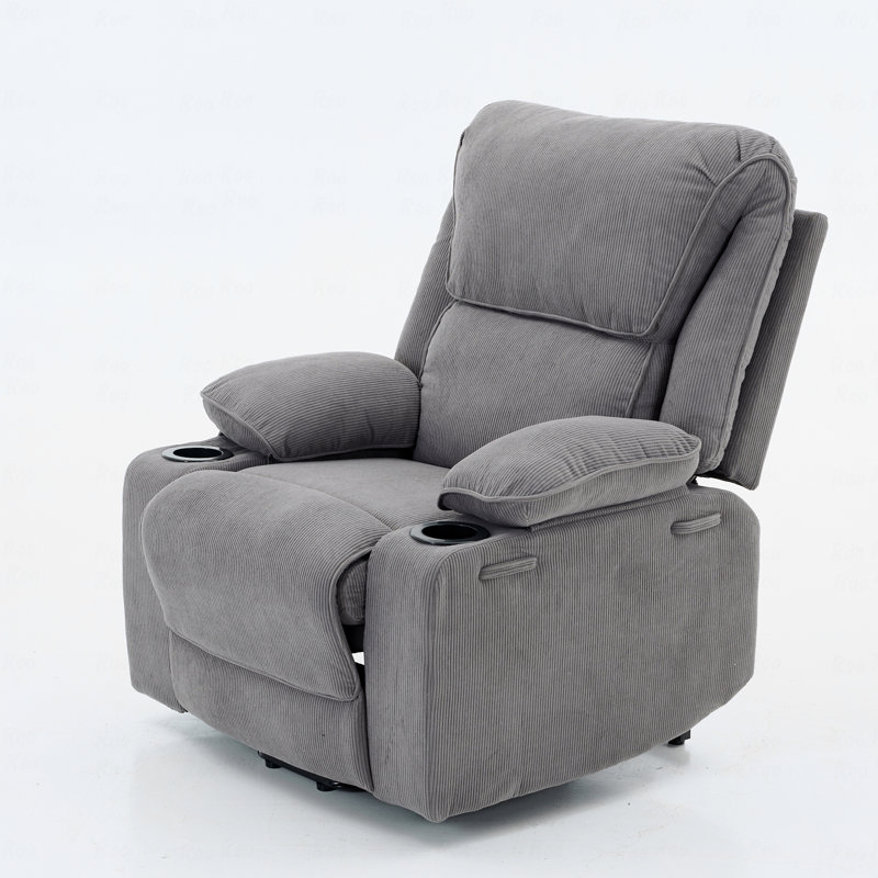 Chauffage télécommandé et fonction de massage avec fonction d'inclinaison pour personnes âgées, Gris