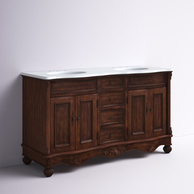 Ensemble de meuble-lavabo double 60 po Mannie