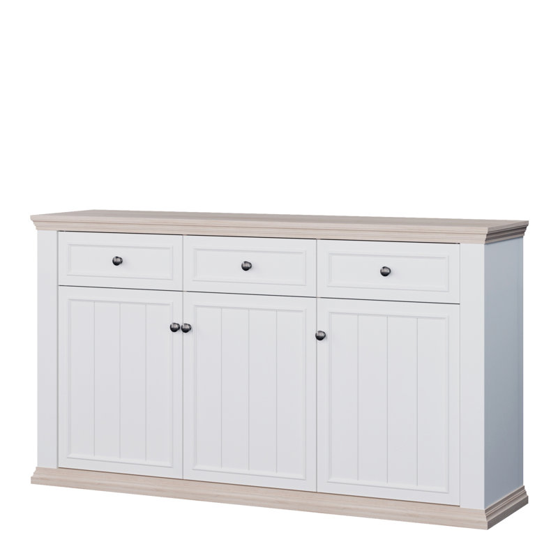 Pontypool 169.2cm Sideboard, White/Riva Oak
