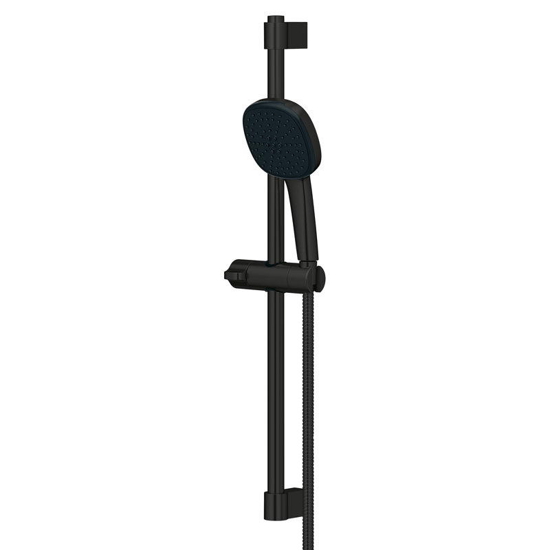 Tempesta 110 Square 24in Shower Rail Set, 2-Spray, Matte Black