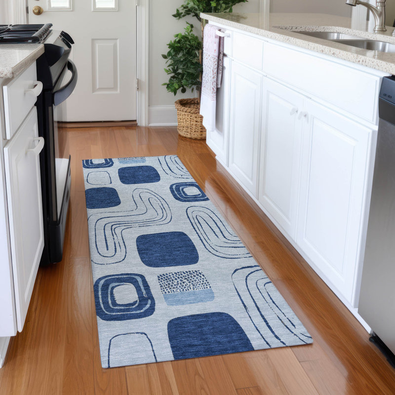 Premium Machine Washable Slesnick AMF1670 Geometric Rug, Runner 2'3" x 7'6"