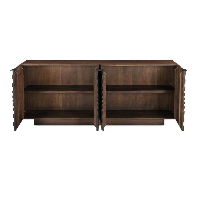 Givens 75" Carved Wood Sideboard